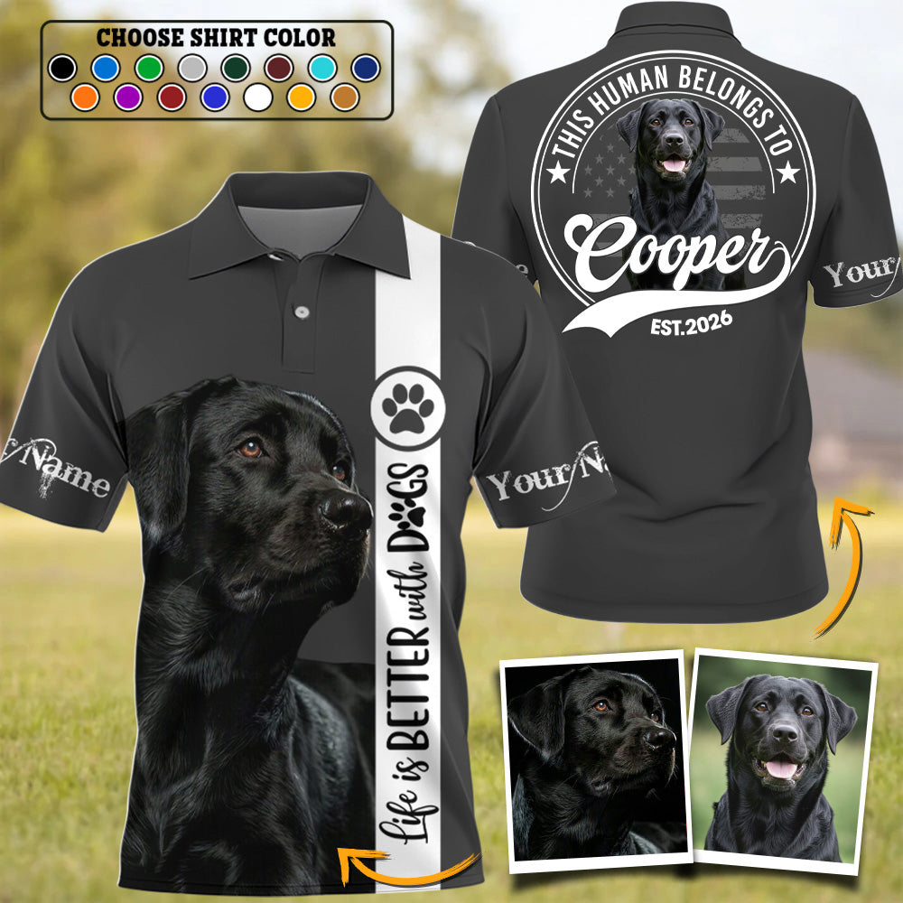 Life Is Better With A Dog, Personalized Shirt, Custom Photo Gift For Dog Lover T1807 T24