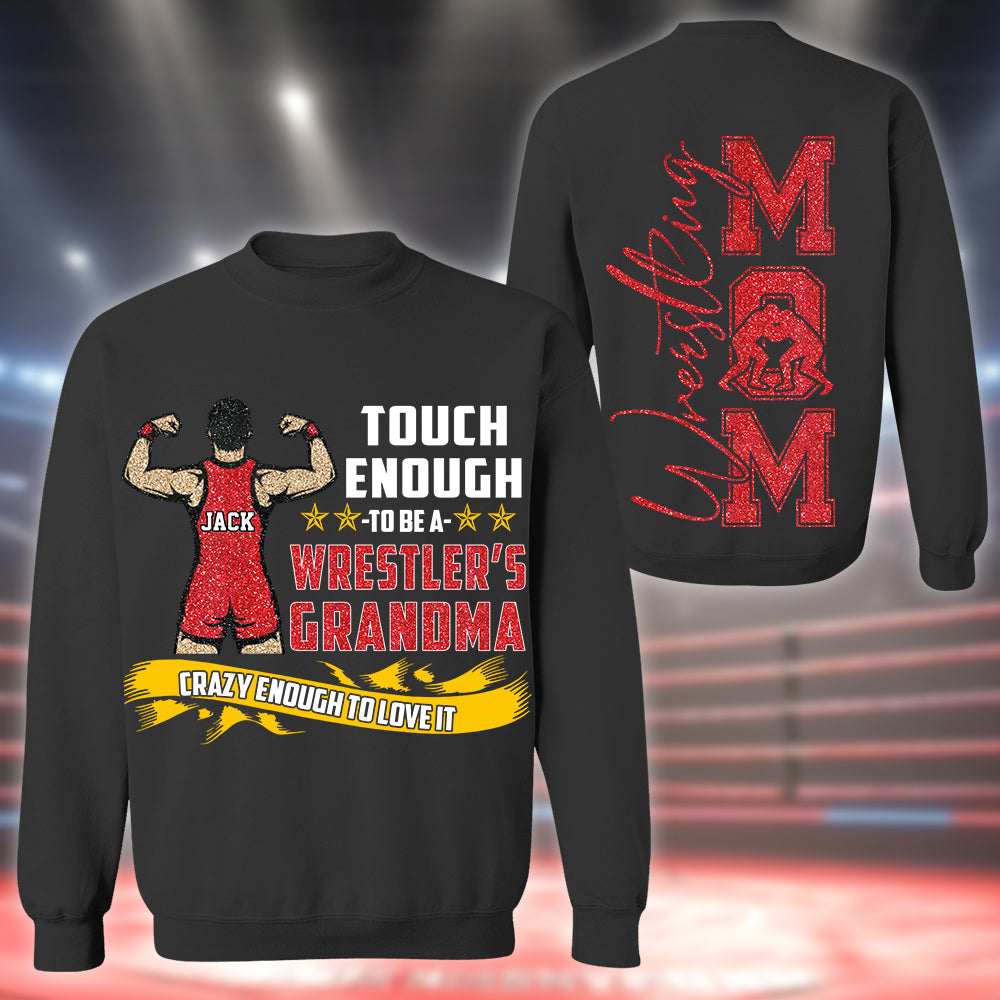 Tough Enough To Be A Wrestler's Mom Personalized Shirt Gift For Sport Wrestling Mom Grandma Tu24 Hv01