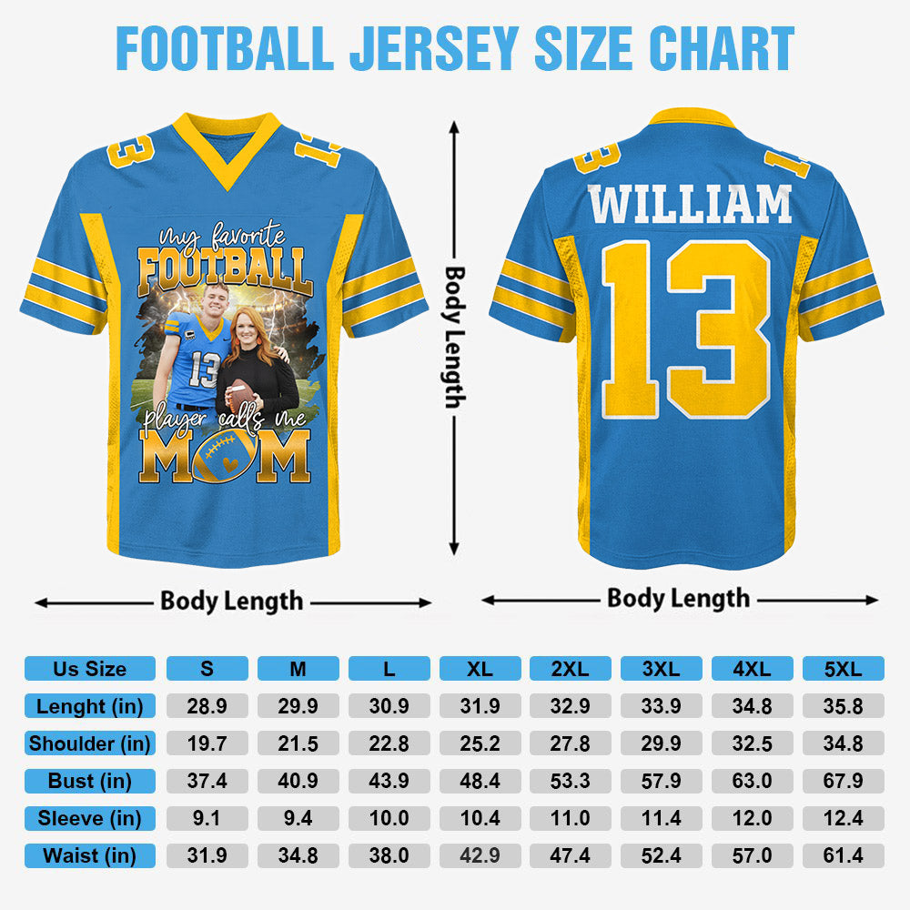 My Favorite Football Player Calls Me Mom Personalized Football Jersey Gift Football Mom Football Dad Game Day Na02 Li29