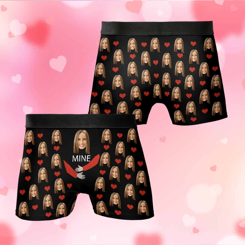Mine - Personalized Photo Men's Boxer Briefs
