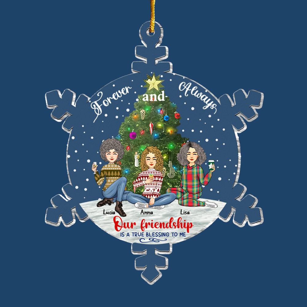 Snowflakes Custom Friendship Is A True Blessing To Me Ornament - Personalized Acrylic Ornament