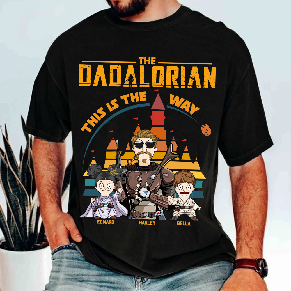 The Dadalorian This Is The Way - Personalized Shirt For Dad - Custom Nickname With Kids Gift New Nh00