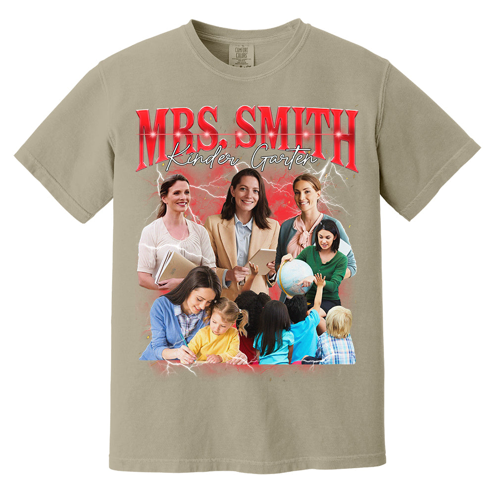 Vintage Bootleg Custom Photo Teacher Shirt - Personalized Teacher Bootleg Shirt