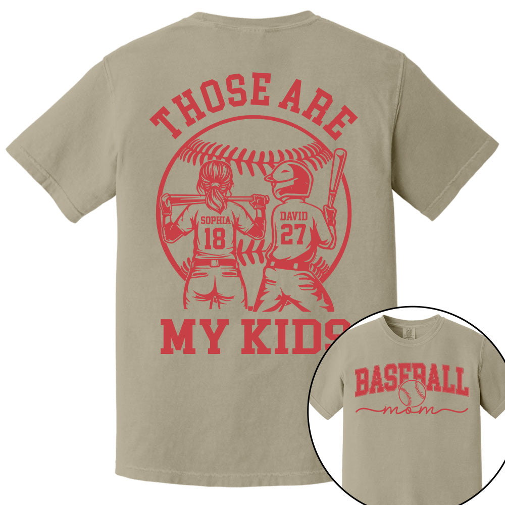Those Are My Kids - Personalized Baseball Softball Mom Shirt Custom Name Number NA04 Pt99
