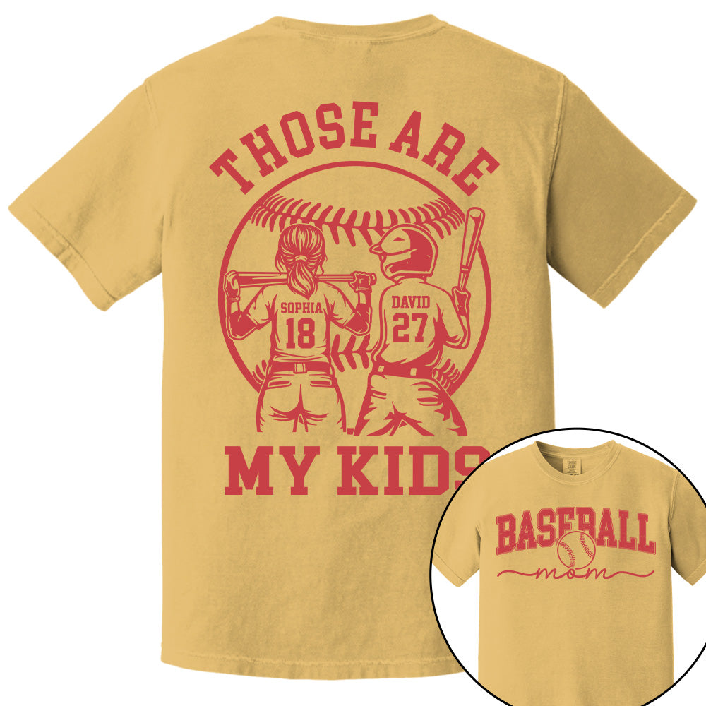 Those Are My Kids - Personalized Baseball Softball Mom Shirt Custom Name Number NA04 Pt99