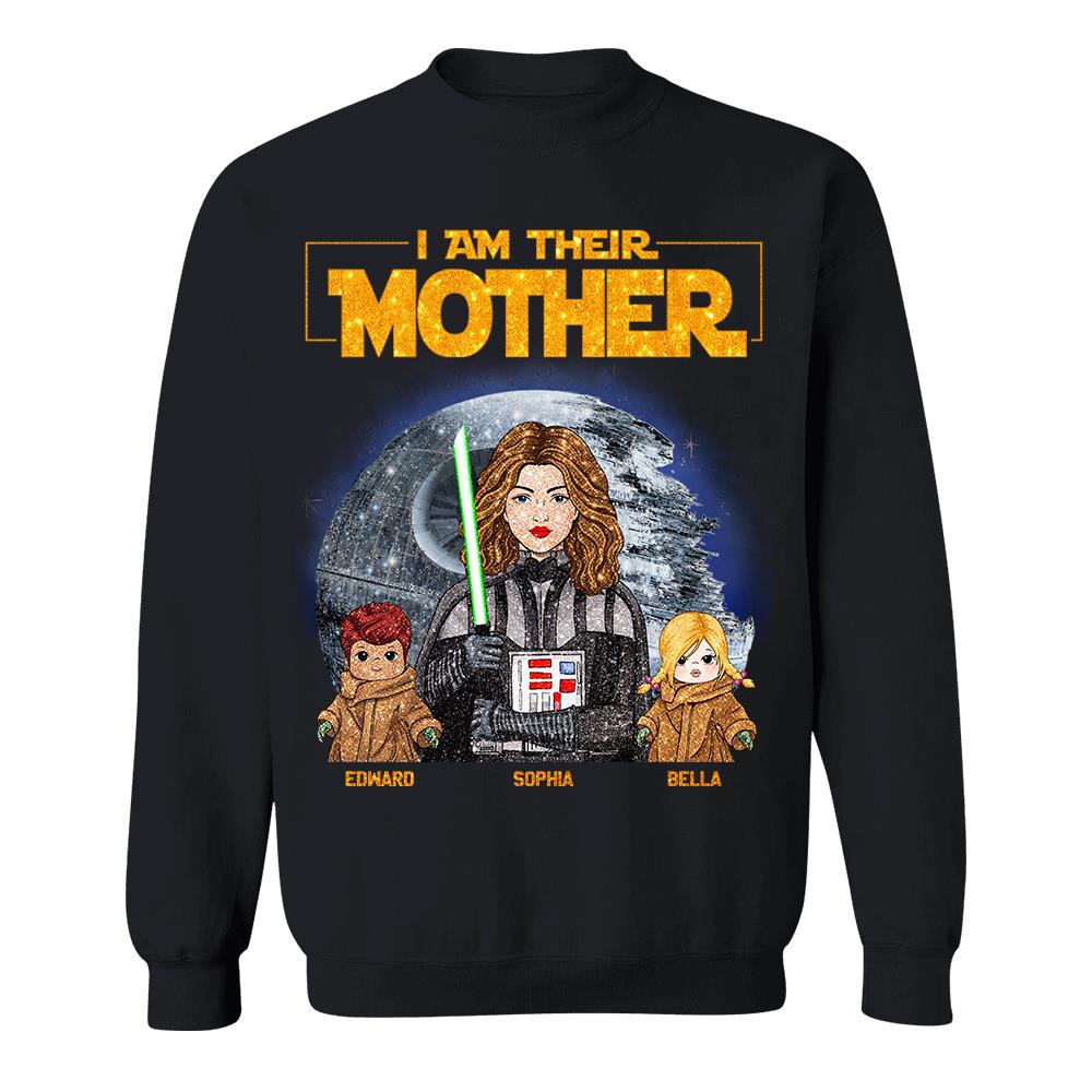 I Am Their Mother Custom Personalized Glitter Style Shirt For Mom - Mother's Day Gift Hv01