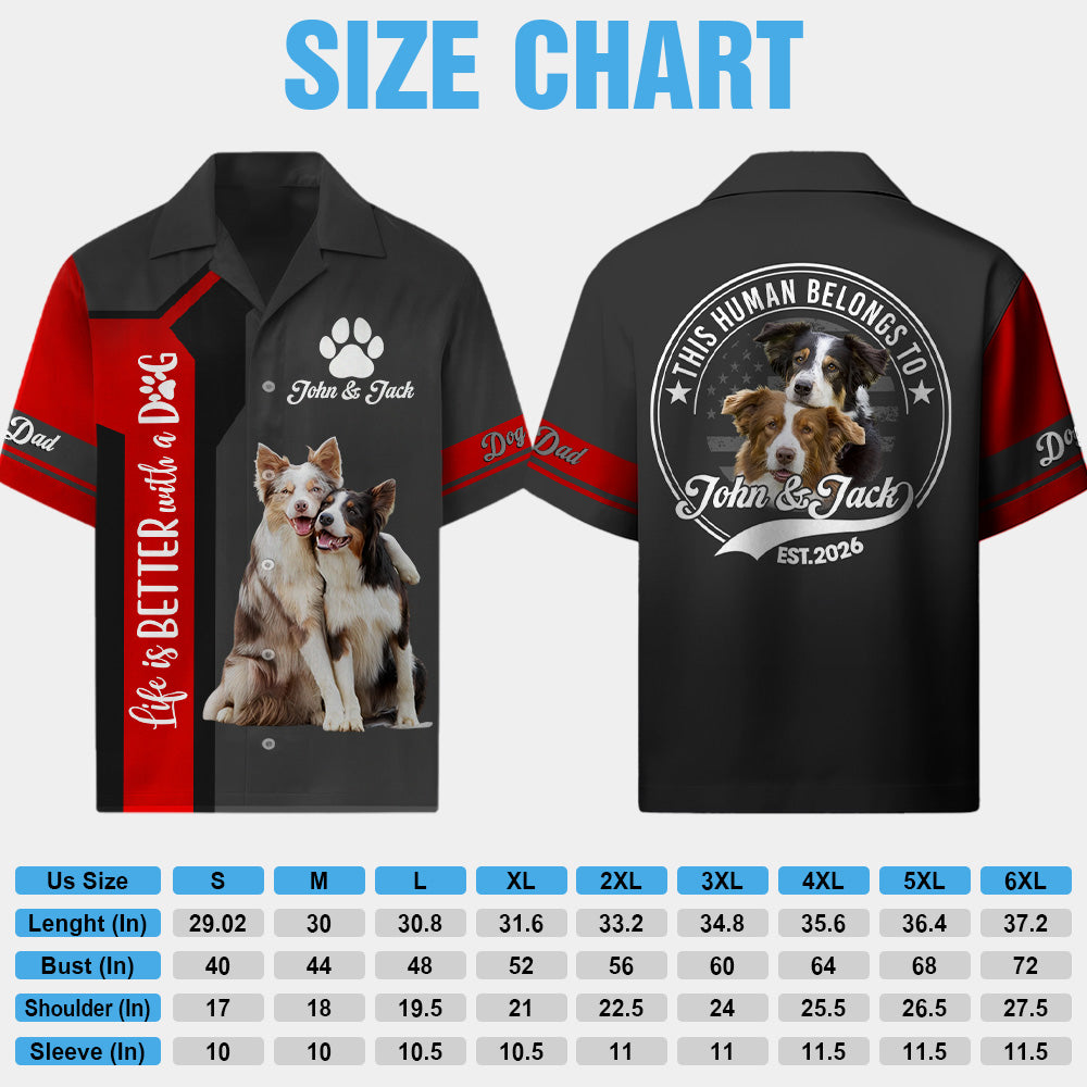Life Is Better With A Dog - Personalized Short Sleeve Silk Shirt - Custom Photo Dog Gift For Dog Lover T1807