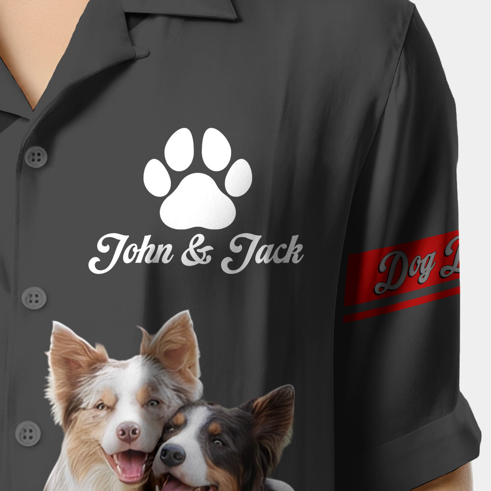 Life Is Better With A Dog - Personalized Short Sleeve Silk Shirt - Custom Photo Dog Gift For Dog Lover T1807