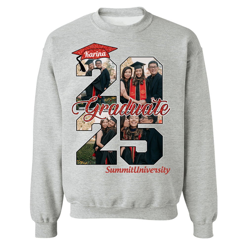 Personalized Graduation Shirts Proud Family Graduate 2025 Graduate Picture and Photo Class Of 2025 Senior Family Shirt, Graduation 2025 Gift - YN2103 Hn01