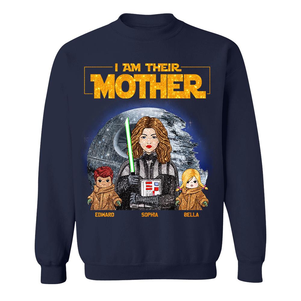 I Am Their Mother Custom Personalized Glitter Style Shirt For Mom - Mother's Day Gift Hv01