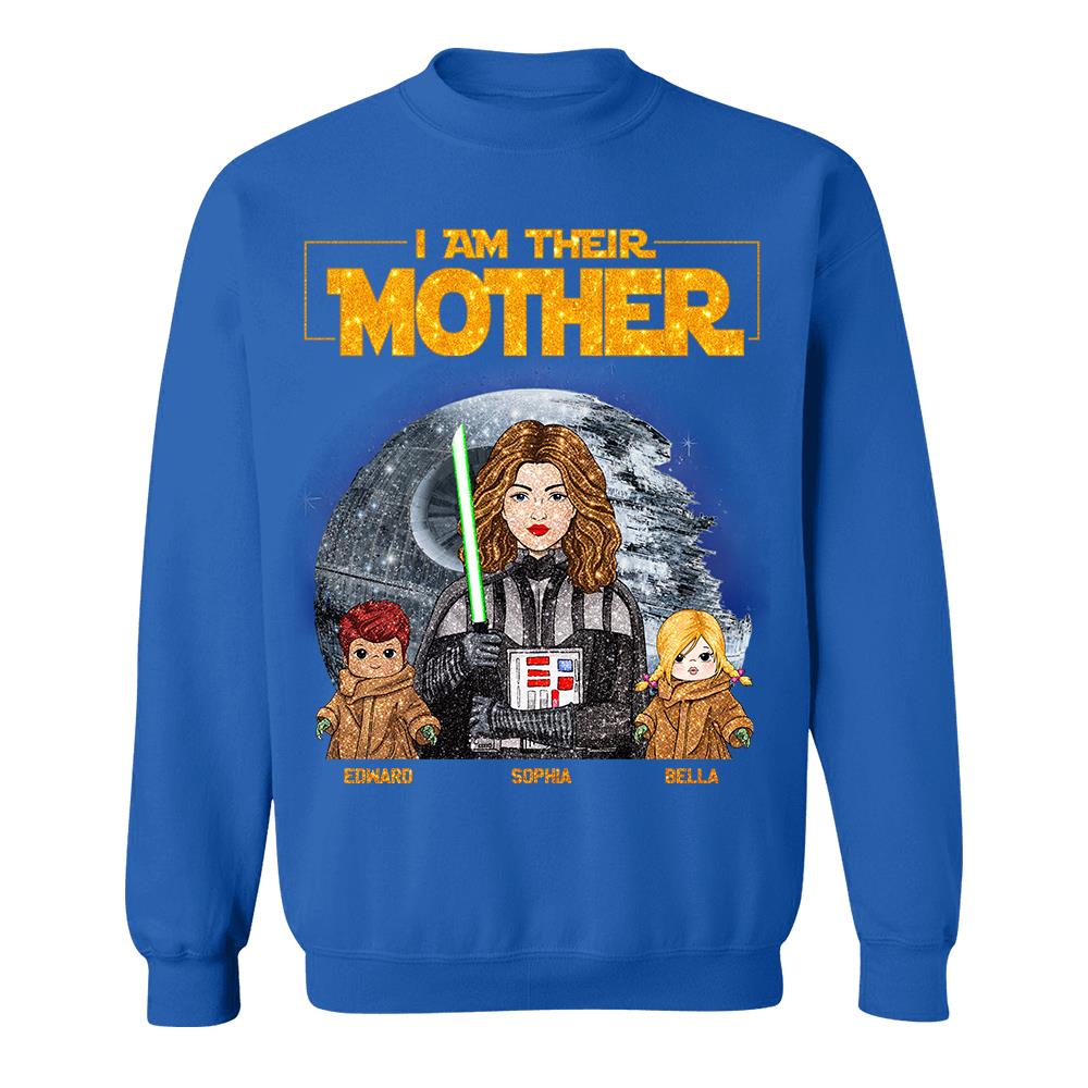 I Am Their Mother Custom Personalized Glitter Style Shirt For Mom - Mother's Day Gift Hv01