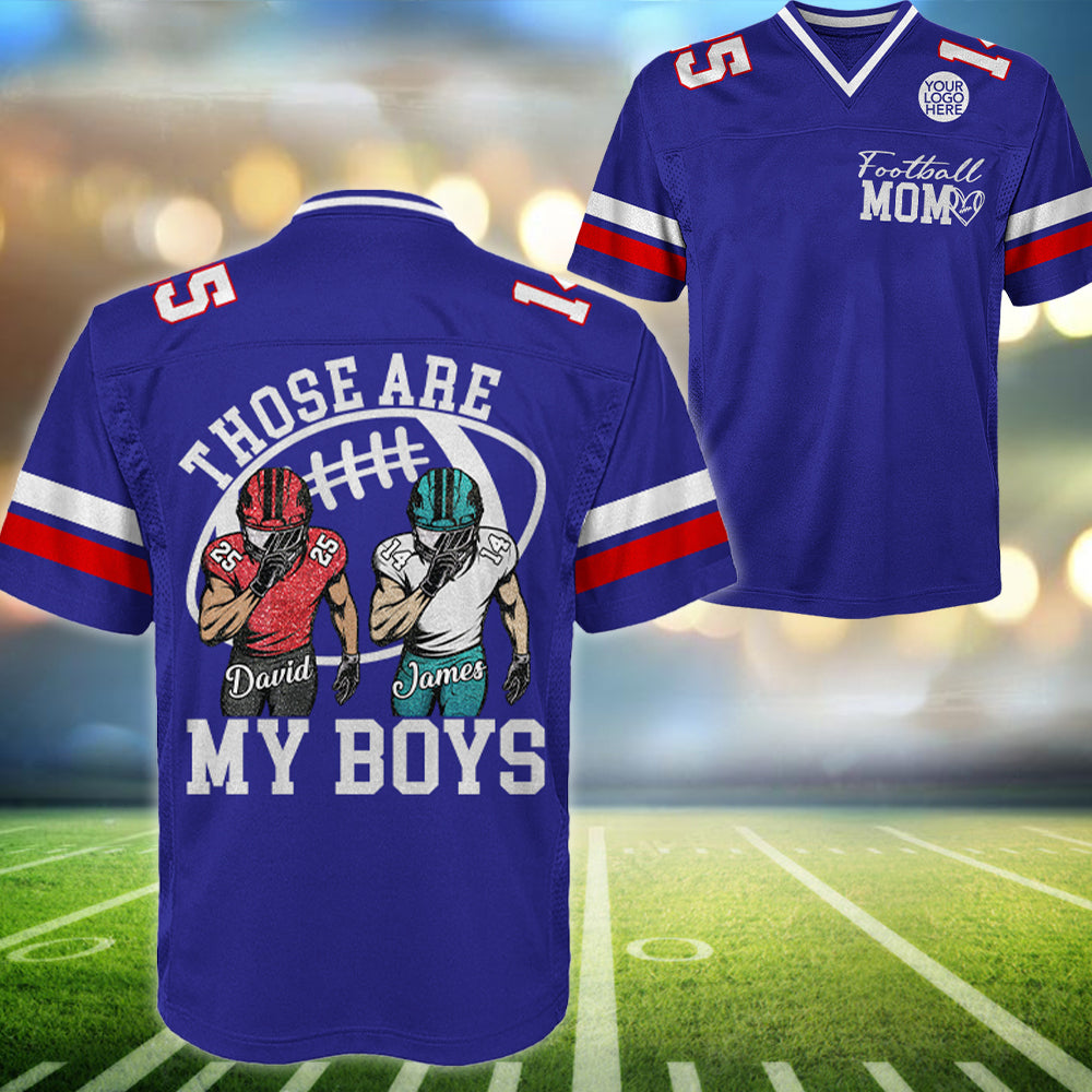 Personalized Football Mom Jersey, Those Are My Boys Custom American Football Jersey, Custom Player Names & Numbers, Game Day Mom Gift T24