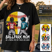 Personalized Baseball Softball Mom Ballpark Mom Shirt Like A Normal Mom But Cooler And Louder Gift For Sport Family T1807 T24