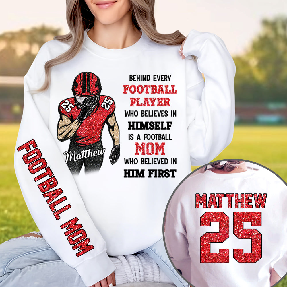 Behind Every Football Player Shirt - Personalized Shirt For Football Family NA02 Hv01