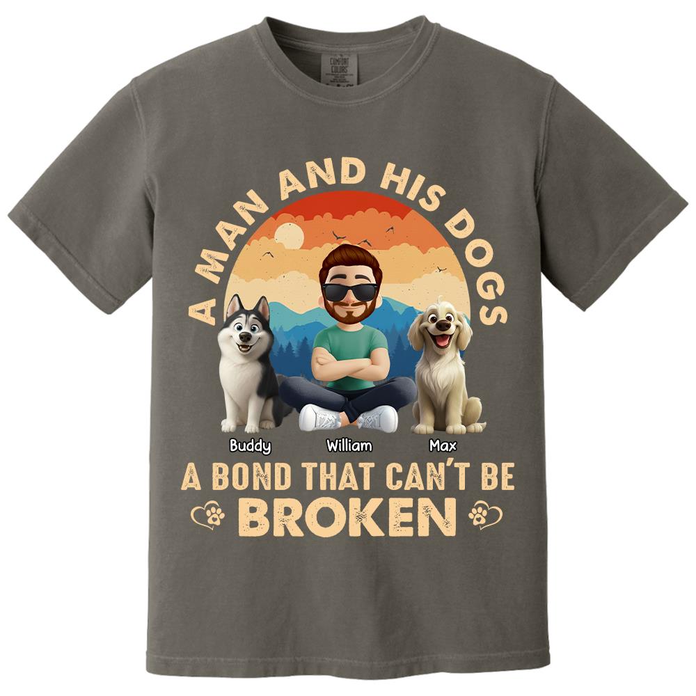 A Girl And Her Dog A Bond That Can't Be Broken - Personalized Shirt - Gift For Dog Lover T1807 Hv01