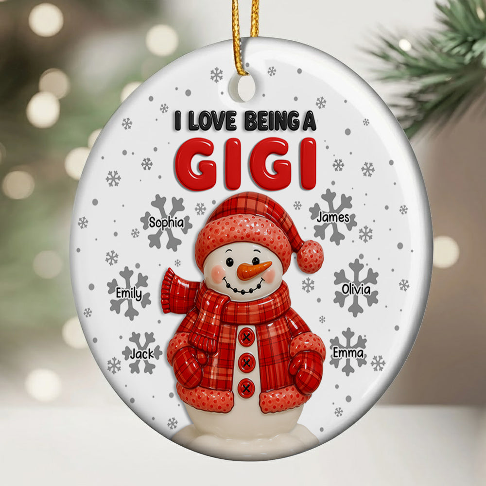 I Love Being A Grandma - Personalized Ceramic Ornament VH01