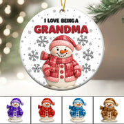 I Love Being A Grandma - Personalized Ceramic Ornament VH01
