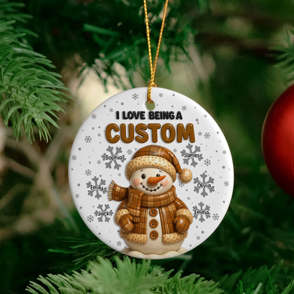 I Love Being A Grandma - Personalized Ceramic Ornament VH01