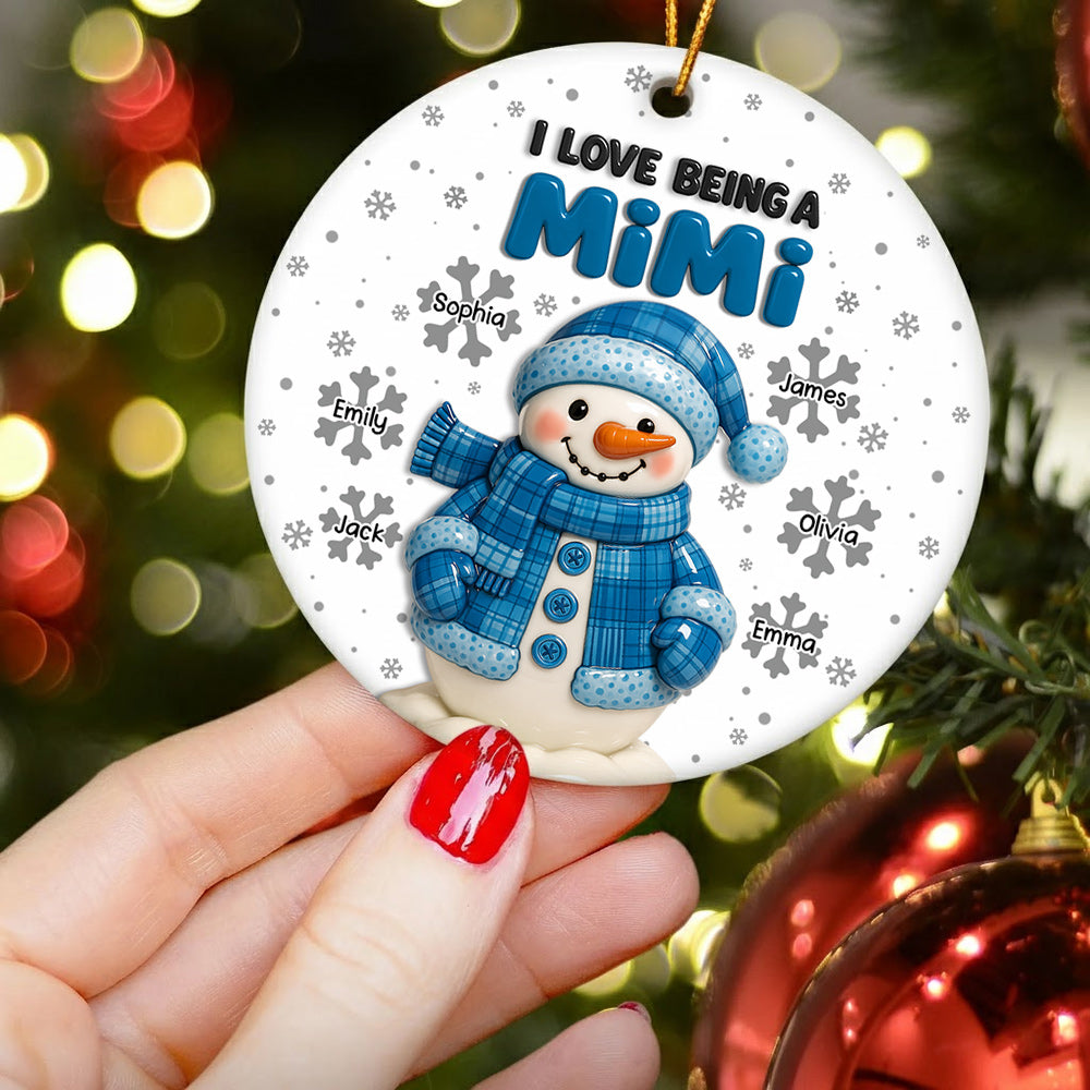 I Love Being A Grandma - Personalized Ceramic Ornament VH01