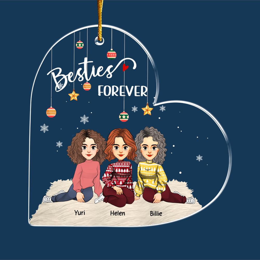 Let The Good Times Roll - Bestie Personalized Custom Ornament - Christmas Gift For Best Friends, BFF, Sisters Vr5 Nh00