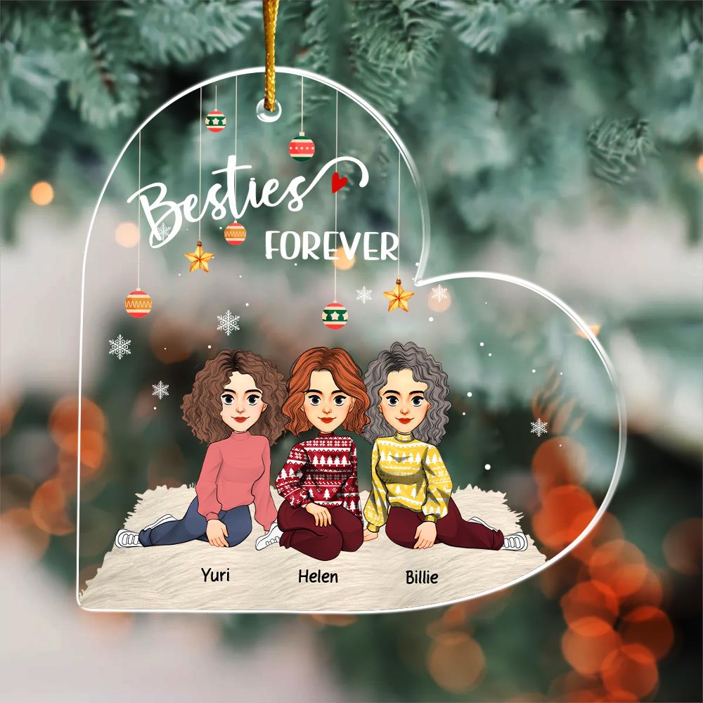 Let The Good Times Roll - Bestie Personalized Custom Ornament - Christmas Gift For Best Friends, BFF, Sisters Vr5 Nh00