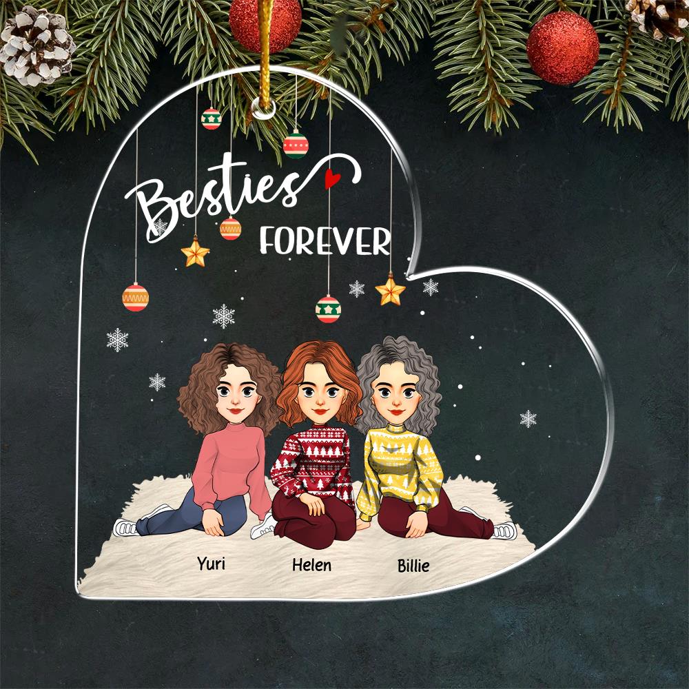 Let The Good Times Roll - Bestie Personalized Custom Ornament - Christmas Gift For Best Friends, BFF, Sisters Vr5 Nh00