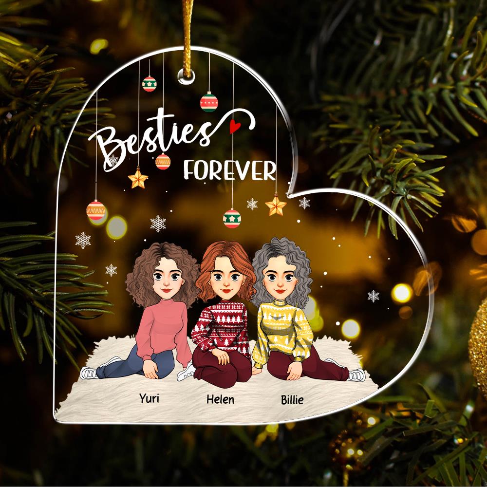 Let The Good Times Roll - Bestie Personalized Custom Ornament - Christmas Gift For Best Friends, BFF, Sisters Vr5 Nh00