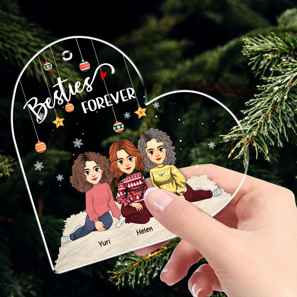 Let The Good Times Roll - Bestie Personalized Custom Ornament - Christmas Gift For Best Friends, BFF, Sisters Vr5 Nh00