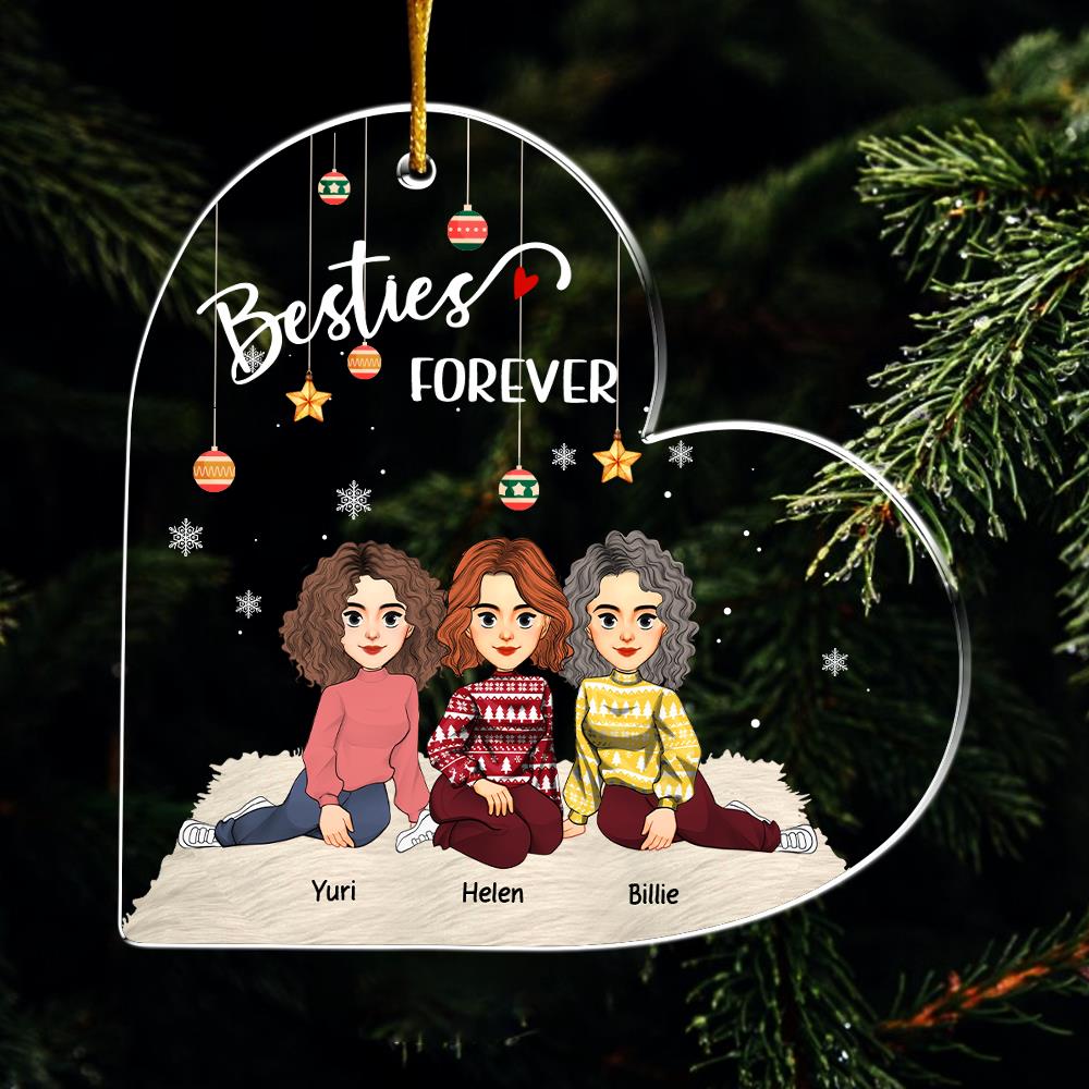 Let The Good Times Roll - Bestie Personalized Custom Ornament - Christmas Gift For Best Friends, BFF, Sisters Vr5 Nh00