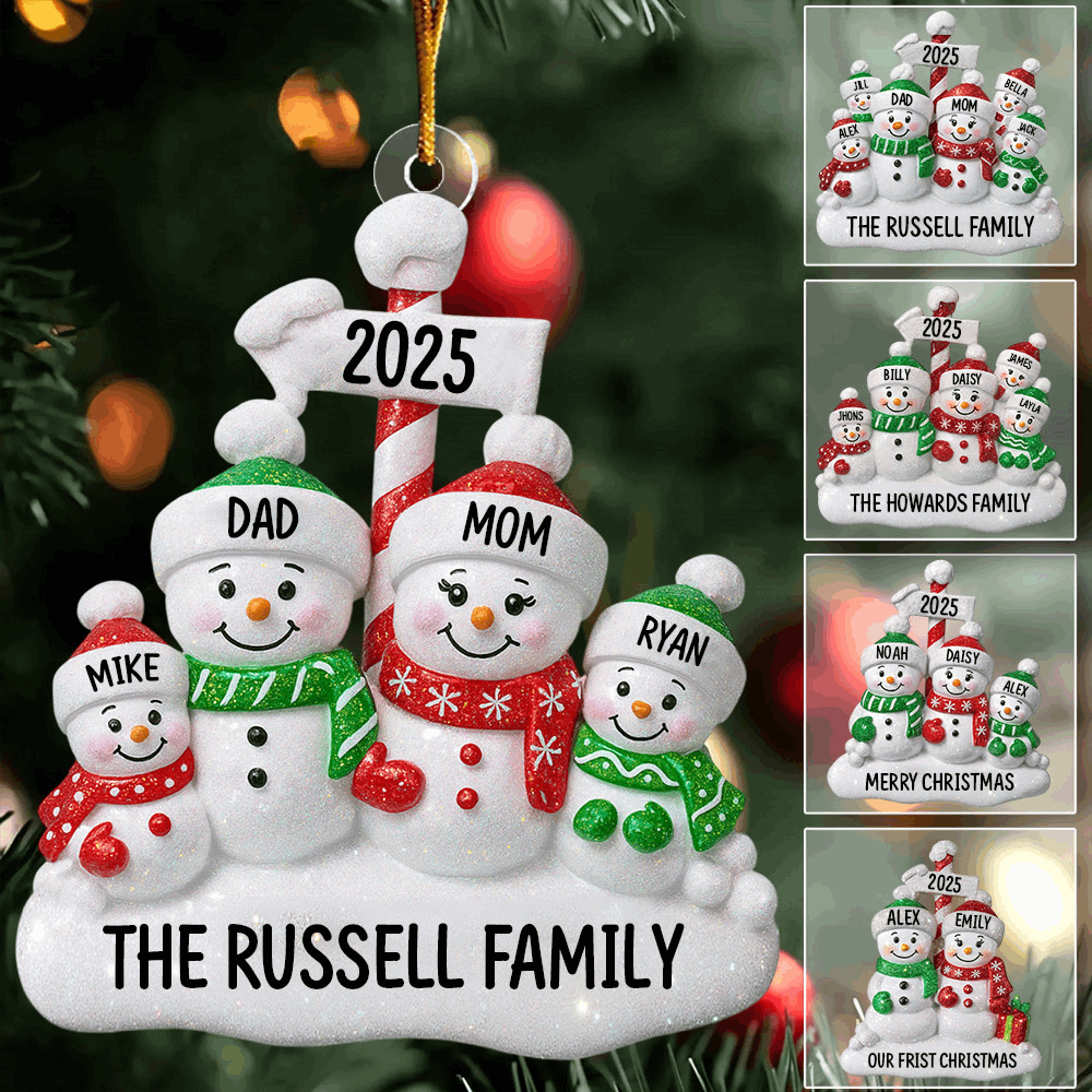 Personalized North Pole Family Ornament Customized Ornaments Christmas Li29