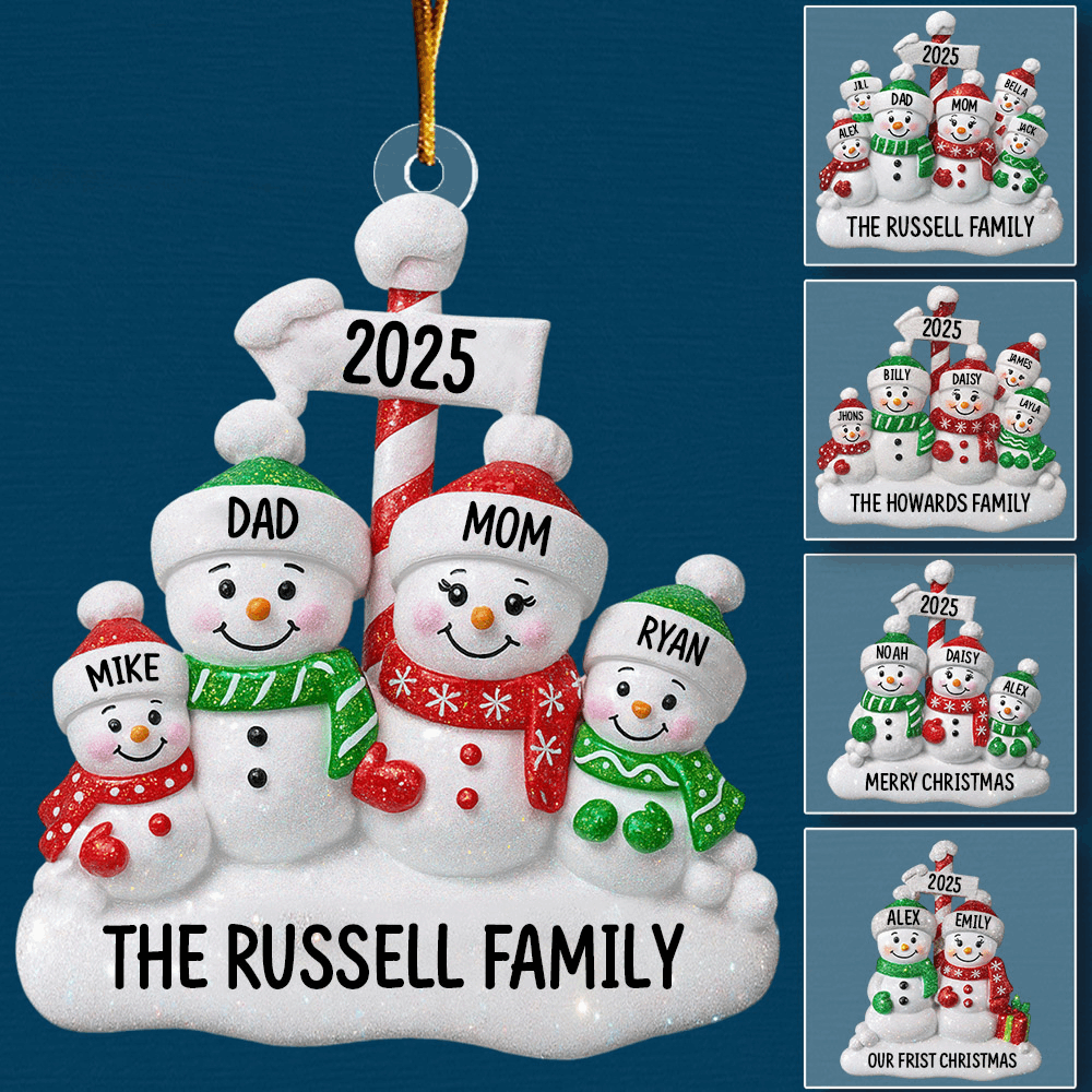 Personalized North Pole Family Ornament Customized Ornaments Christmas Li29