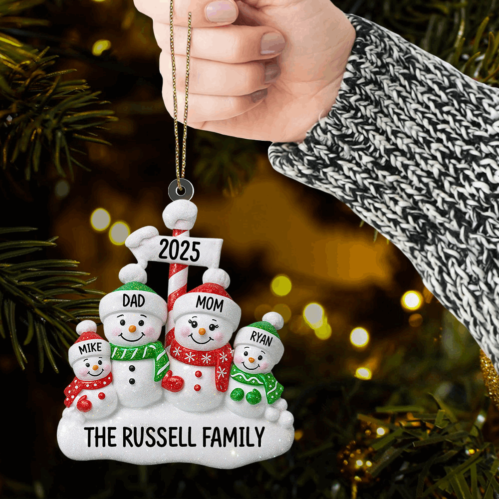 Personalized North Pole Family Ornament Customized Ornaments Christmas Li29