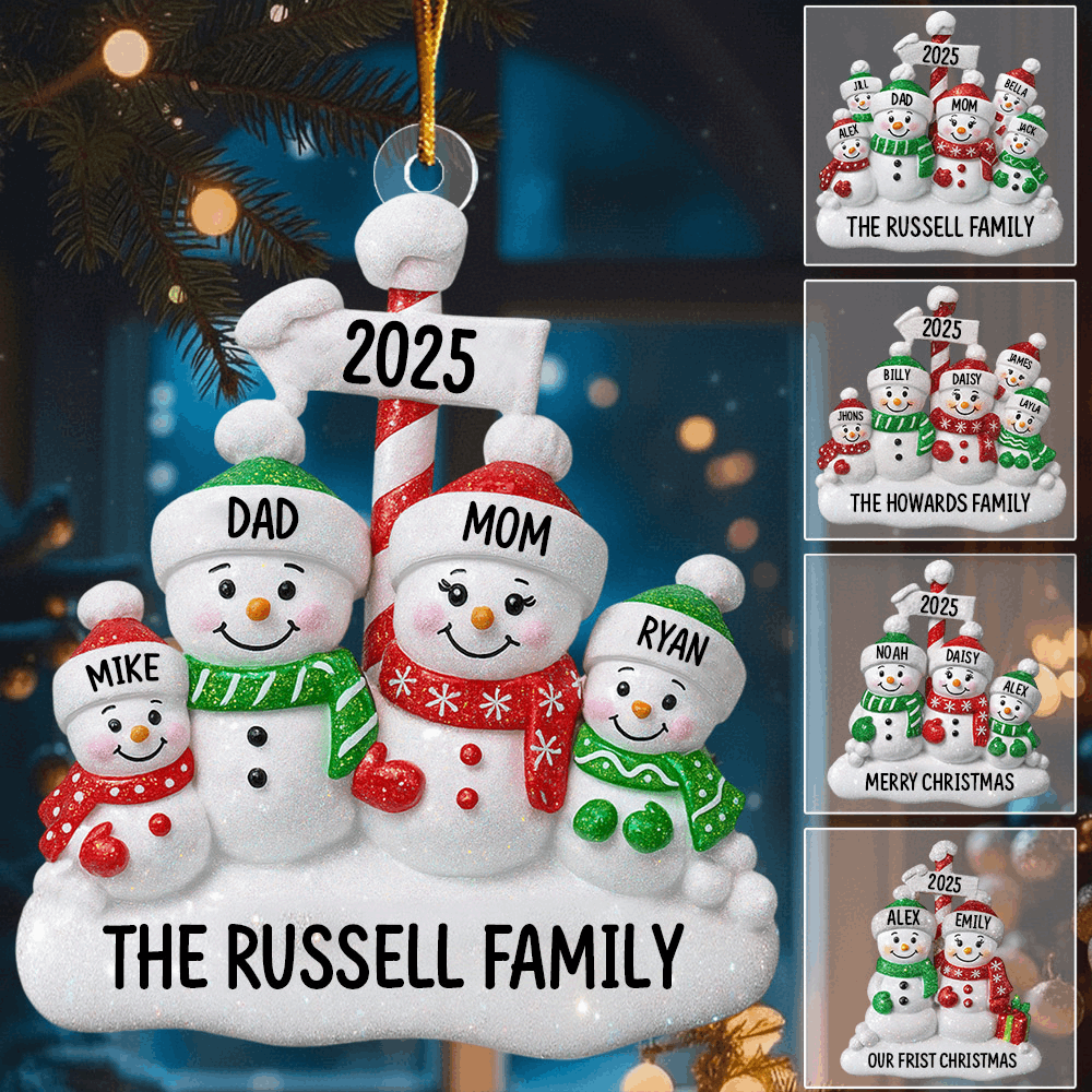 Personalized North Pole Family Ornament Customized Ornaments Christmas Li29
