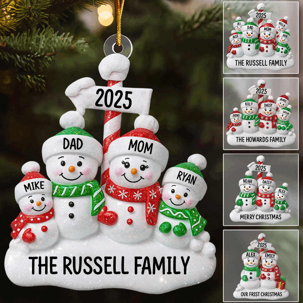 Personalized North Pole Family Ornament Customized Ornaments Christmas Li29