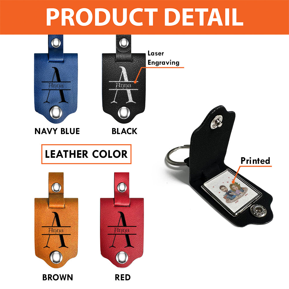 Drive Safe, Handsome... I Need You Here Tonight - Personalized Leather Keychain Anniversary Gift For Couples Tu20
