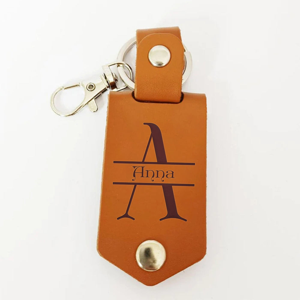 Drive Safe, Handsome... I Need You Here Tonight - Personalized Leather Keychain Anniversary Gift For Couples Tu20