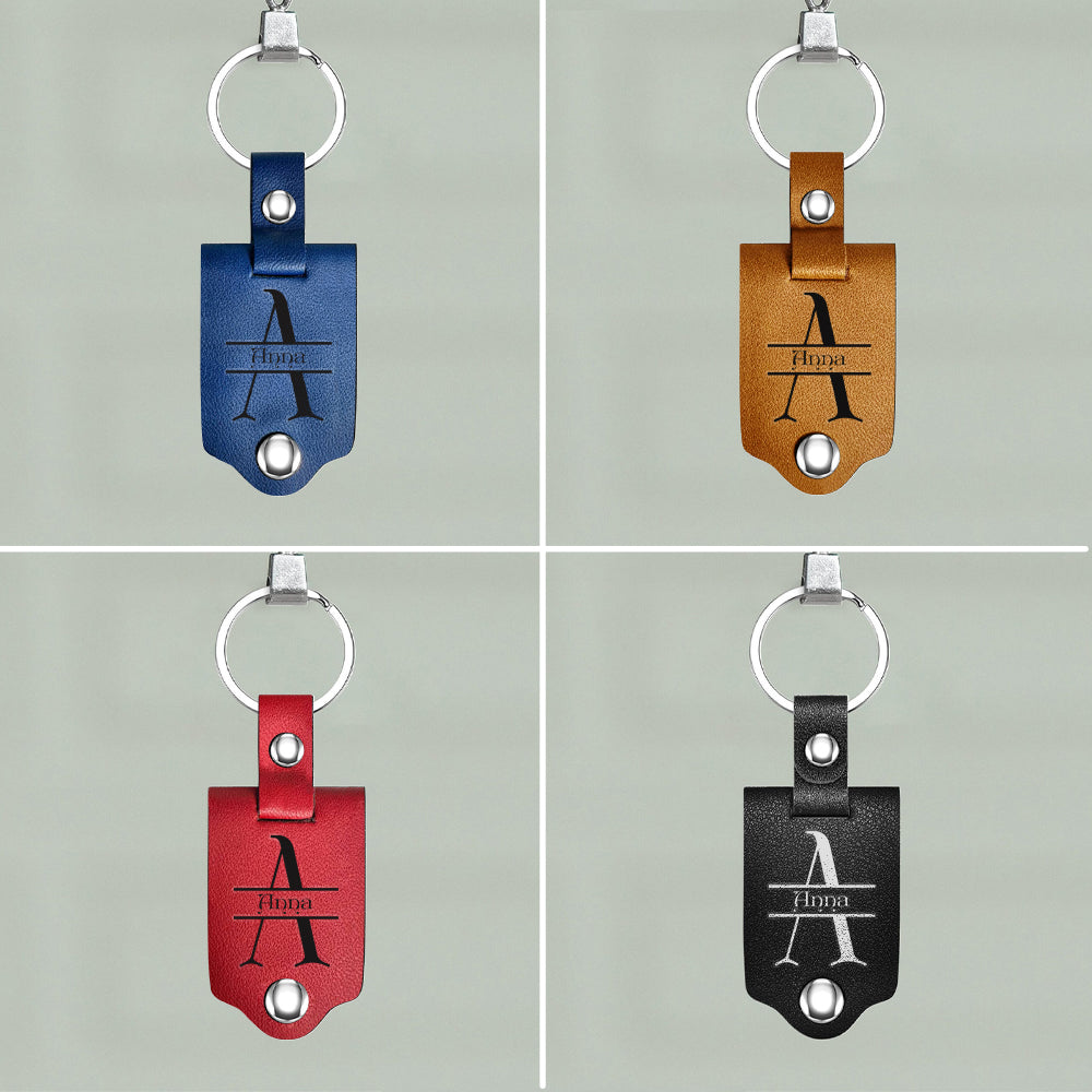 Drive Safe, Handsome... I Need You Here Tonight - Personalized Leather Keychain Anniversary Gift For Couples Tu20