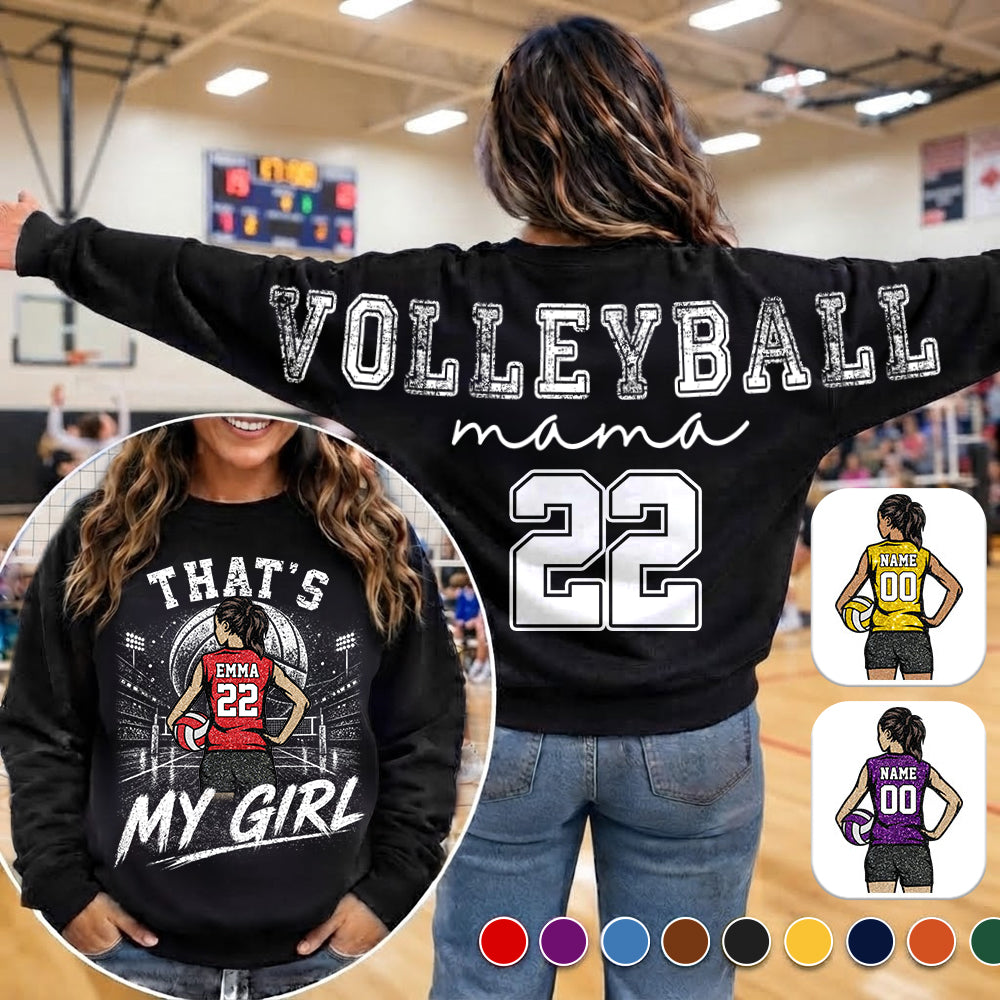 Personalized That's My Girl Shirt, Custom Player & Number, Volleyball Mom Gift for Game Day Na02 VH01