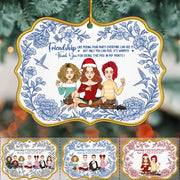 Friendship Like Peeing Your Pants Personalized Toile De Jouy Style  Acrylic Ornament - Best Friend Christmas  NH00