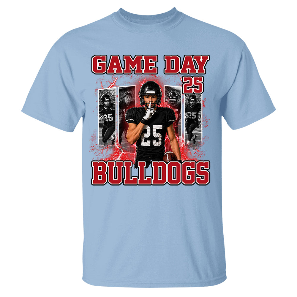 Custom Photo Football Game Day Shirt  Football Mom Shirt L0411 Nh00