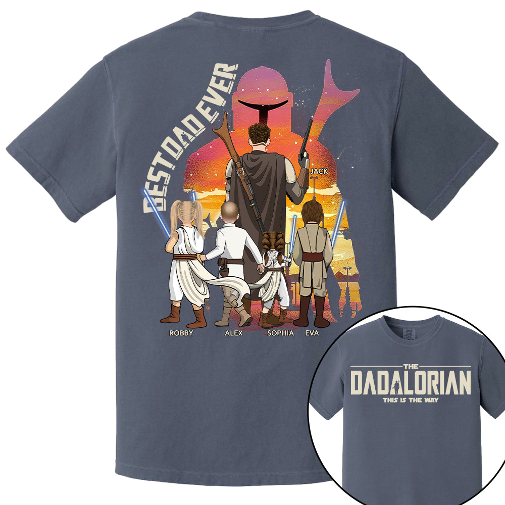 Best Dad Ever - The Dadalorian Personalized Shirt Gift For Dad - Custom Father's Day Gift Ver3 Nh00