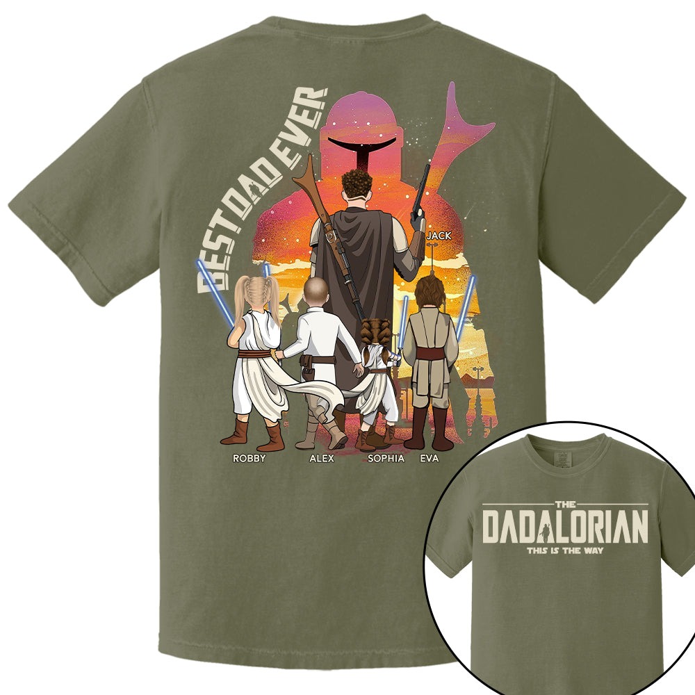 Best Dad Ever - The Dadalorian Personalized Shirt Gift For Dad - Custom Father's Day Gift Ver3 Nh00
