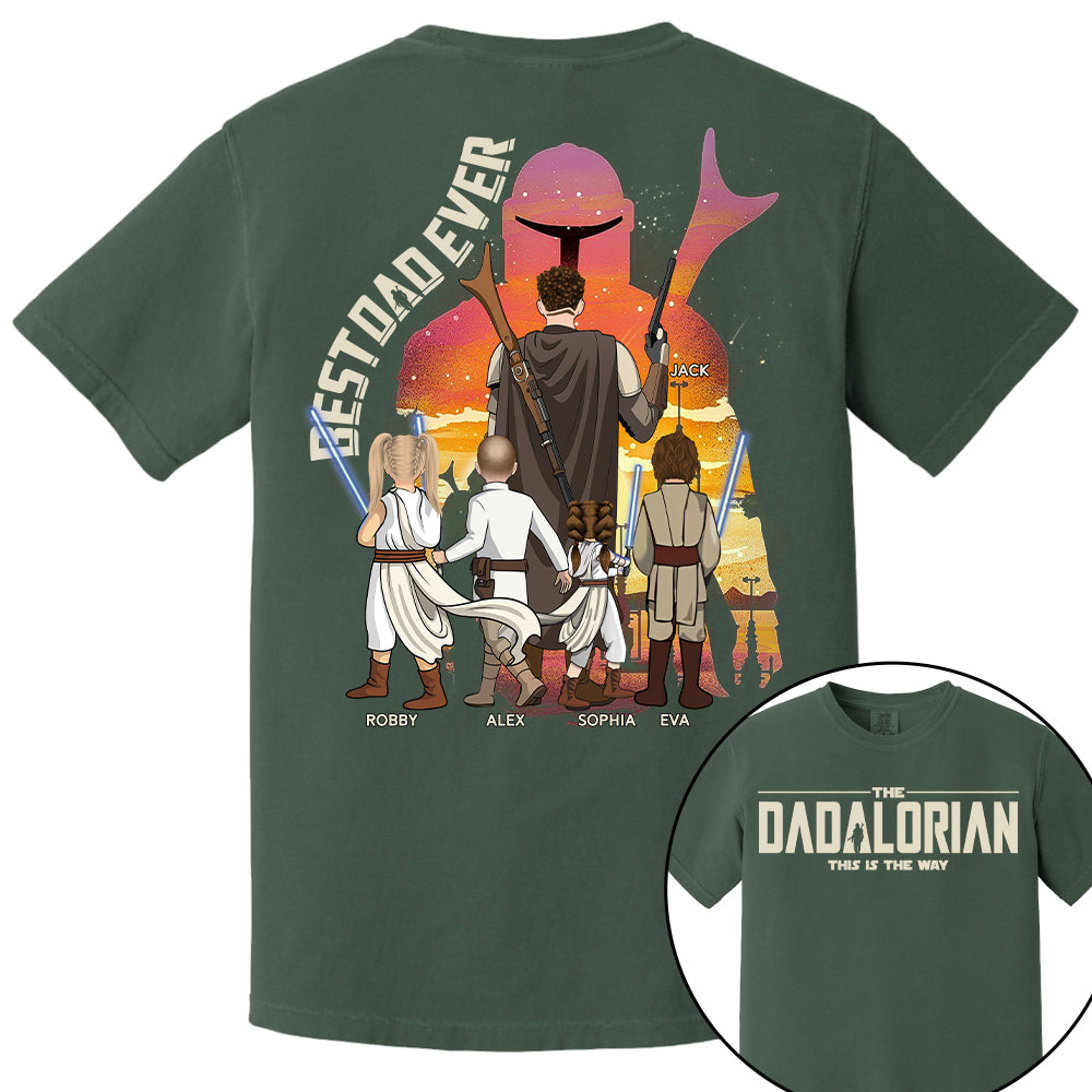 Best Dad Ever - The Dadalorian Personalized Shirt Gift For Dad - Custom Father's Day Gift Ver3 Nh00