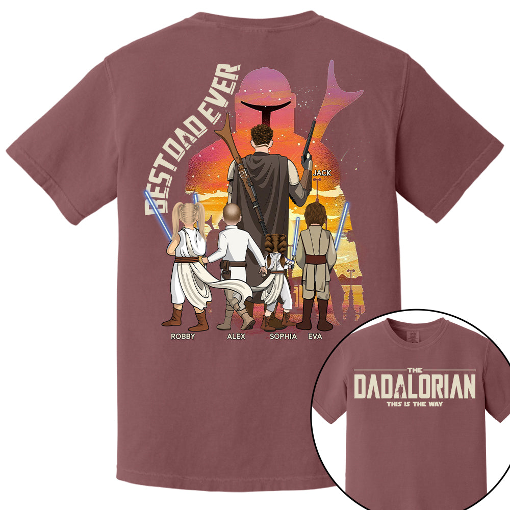 Best Dad Ever - The Dadalorian Personalized Shirt Gift For Dad - Custom Father's Day Gift Ver3 Nh00