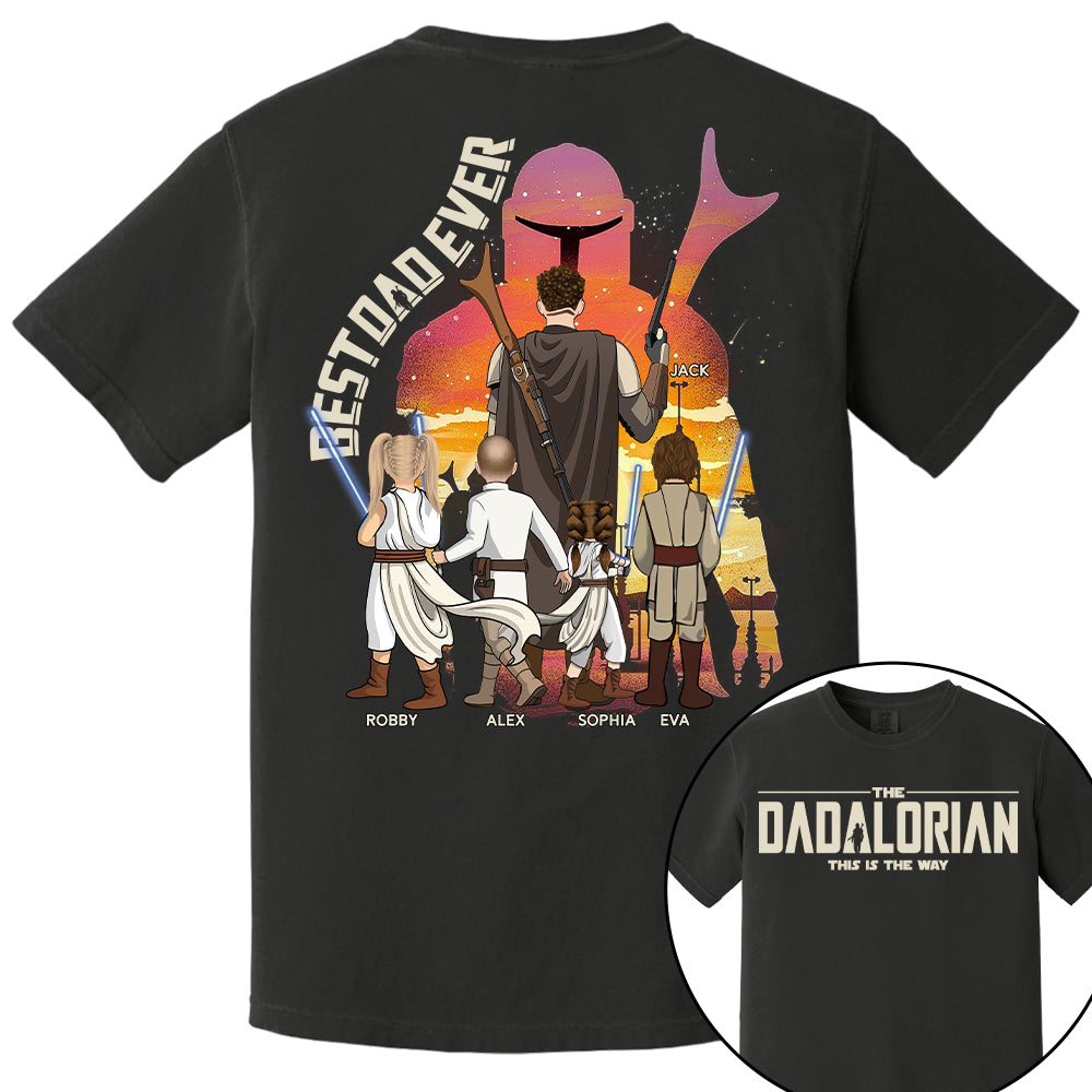 Best Dad Ever - The Dadalorian Personalized Shirt Gift For Dad - Custom Father's Day Gift Ver3 Nh00