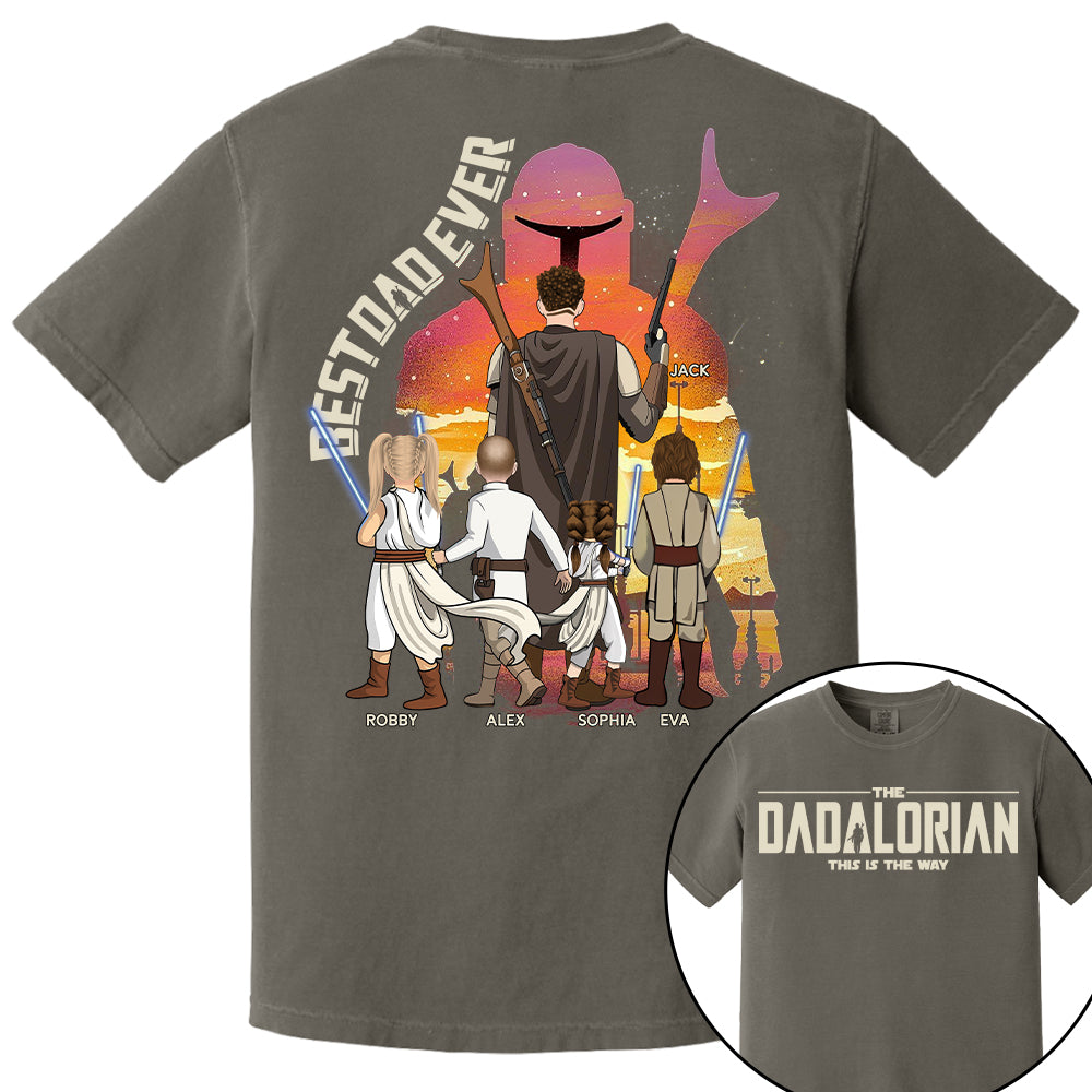 Best Dad Ever - The Dadalorian Personalized Shirt Gift For Dad - Custom Father's Day Gift Ver3 Nh00