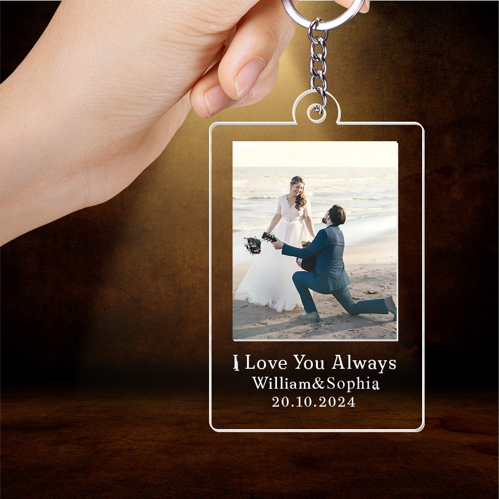 Acrylic Keychain, Personalized Keychain For Couple, Family Gift, Custom Photo Keychain NA04 Li29