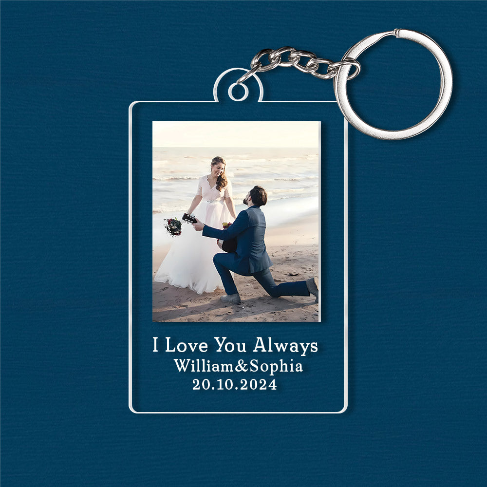 Acrylic Keychain, Personalized Keychain For Couple, Family Gift, Custom Photo Keychain NA04 Li29