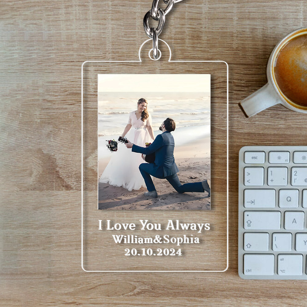 Acrylic Keychain, Personalized Keychain For Couple, Family Gift, Custom Photo Keychain NA04 Li29