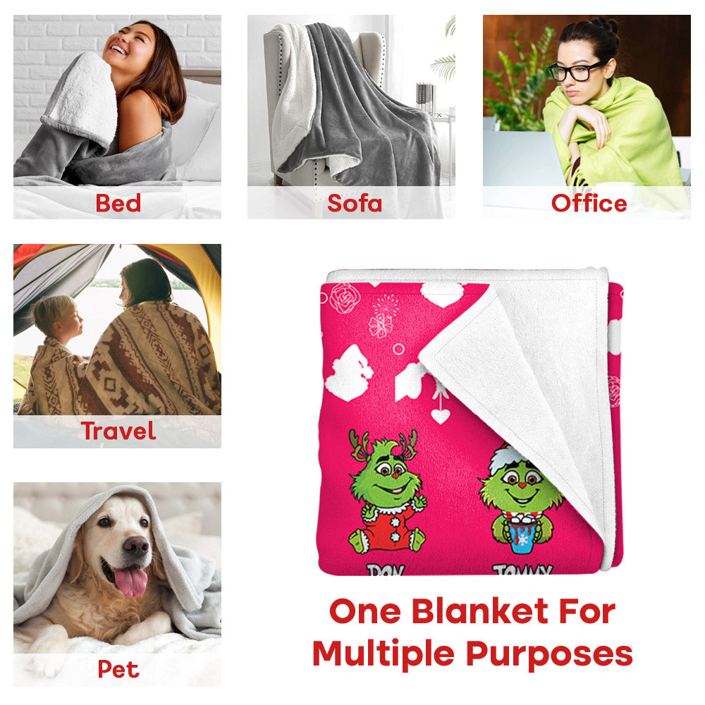 Personalized My Grandkids Stole My Heart Blanket For Grandma - Custom Christmas Blanket Gift Tu20